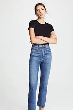 High waisted jeans